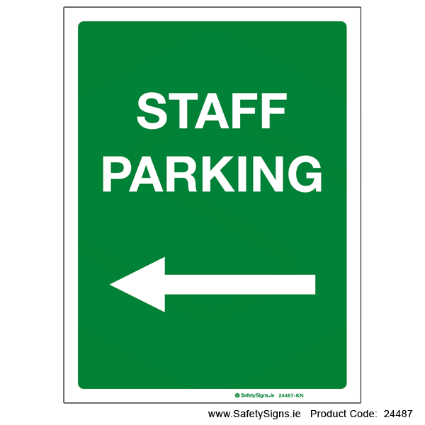 Staff Parking - Arrow Left - 24487