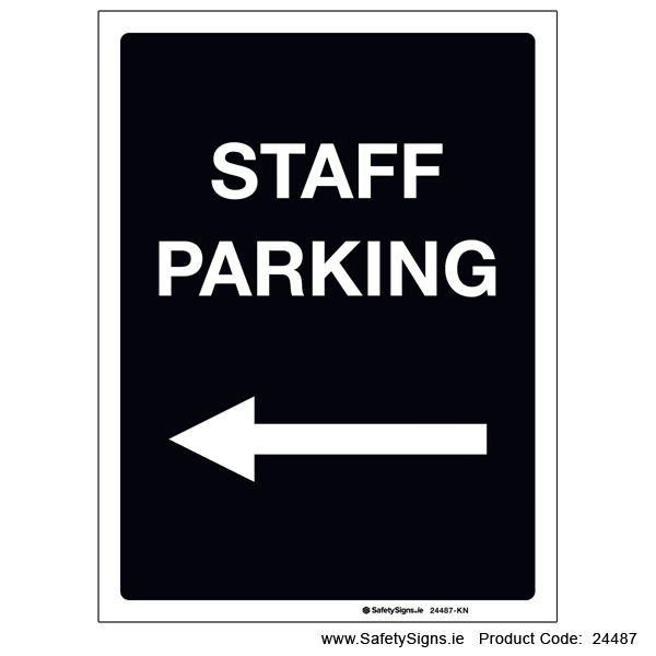 Staff Parking - Arrow Left - 24487