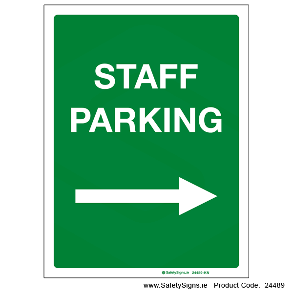 Staff Parking - Arrow Right - 24489