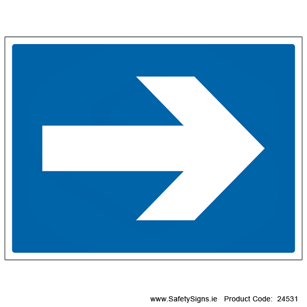 Directional Arrow - 24531 — SafetySigns.ie