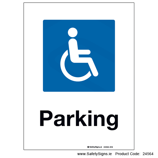 Disabled Parking - 24564 — SafetySigns.ie