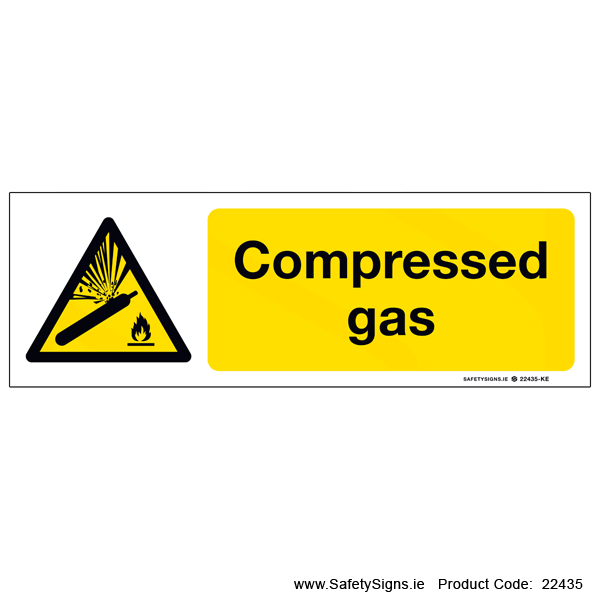 Compressed Gas - 22435 — SafetySigns.ie