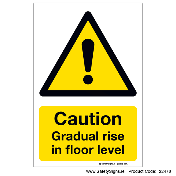 Gradual Rise in Floor Level - 22478