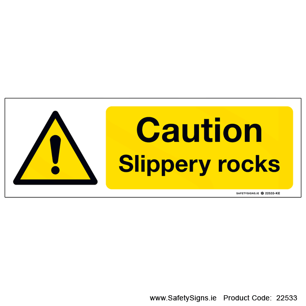 Slippery Rocks - 22533 — SafetySigns.ie
