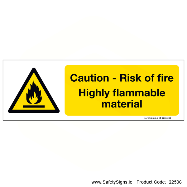 Risk of Fire Flammable - 22596